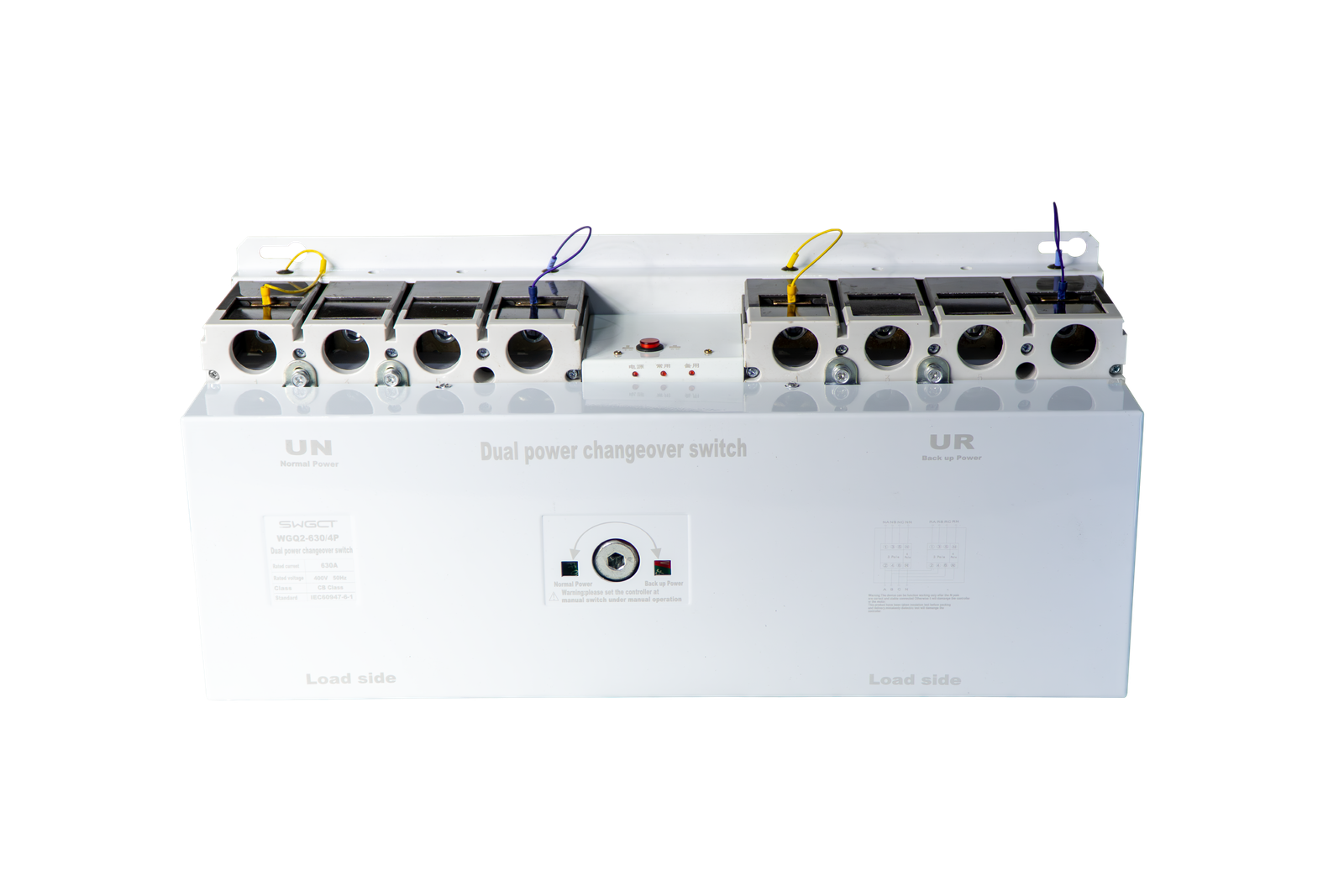 Dual Power Transfer Switch installed in a backup power distribution system