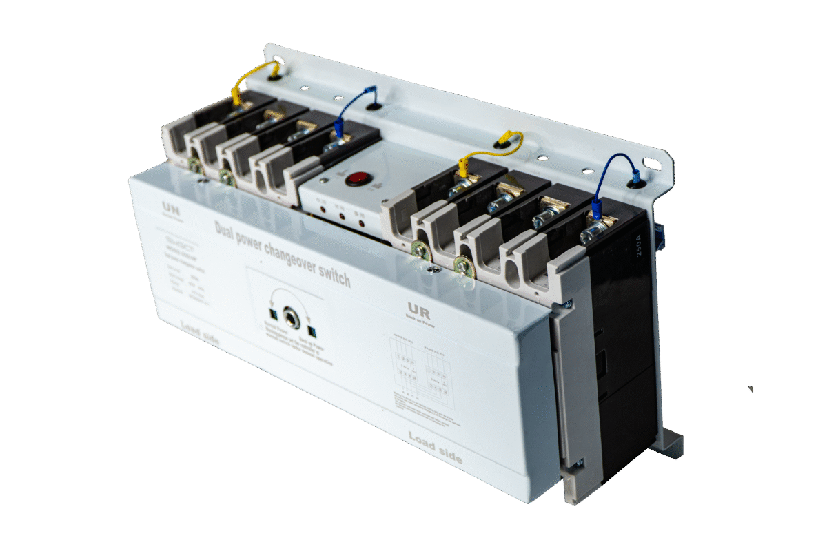 MCB miniature circuit breaker installed in electrical distribution panel