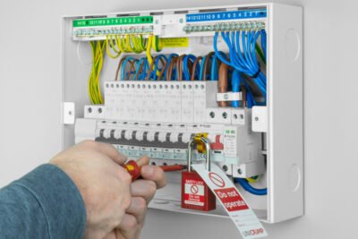 molded case circuit breaker installed in industrial electrical panel