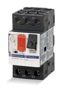 Automatic transfer switch installed in industrial power distribution panel